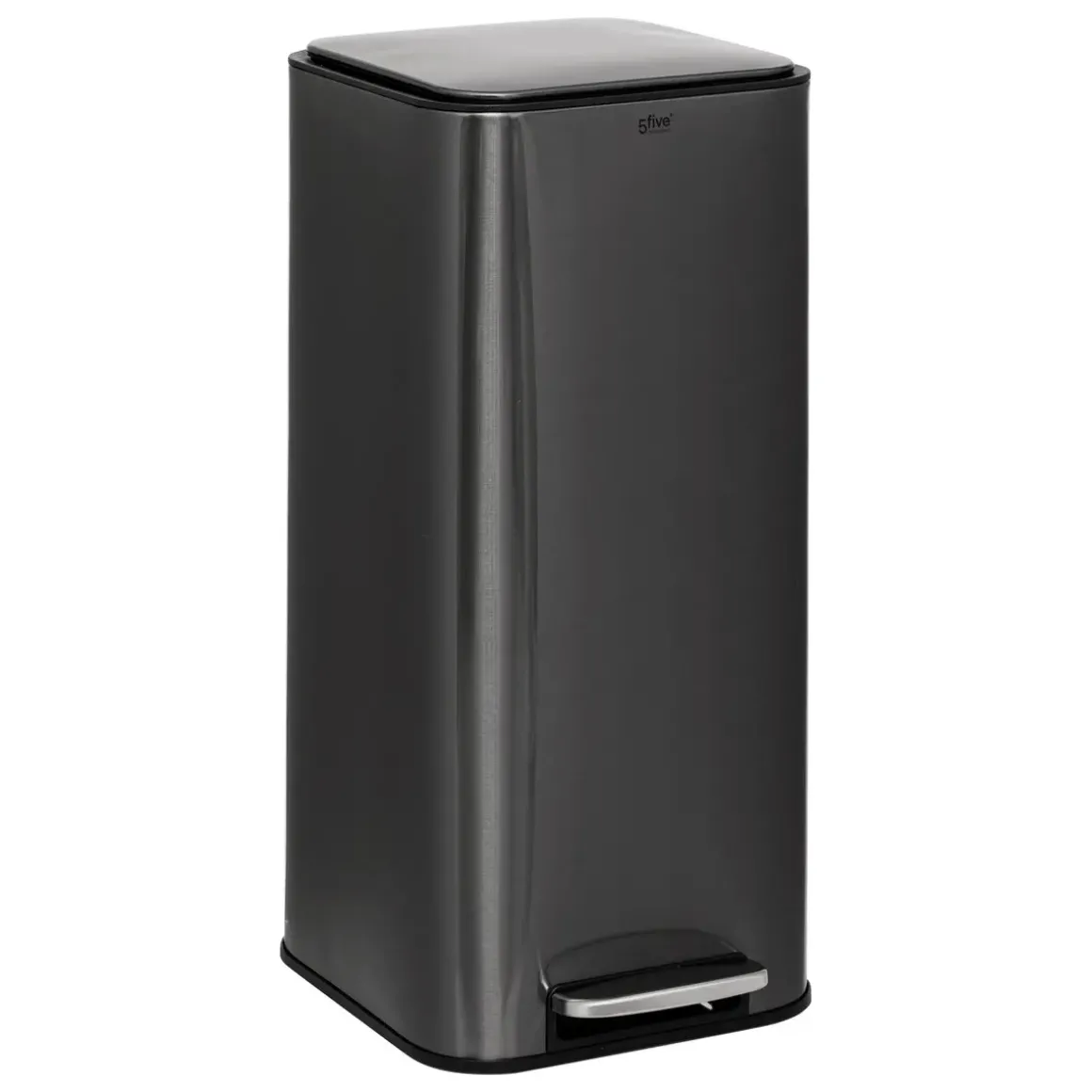 POUBELLE A PEDALE CARRE DELTA 30L CARBONE