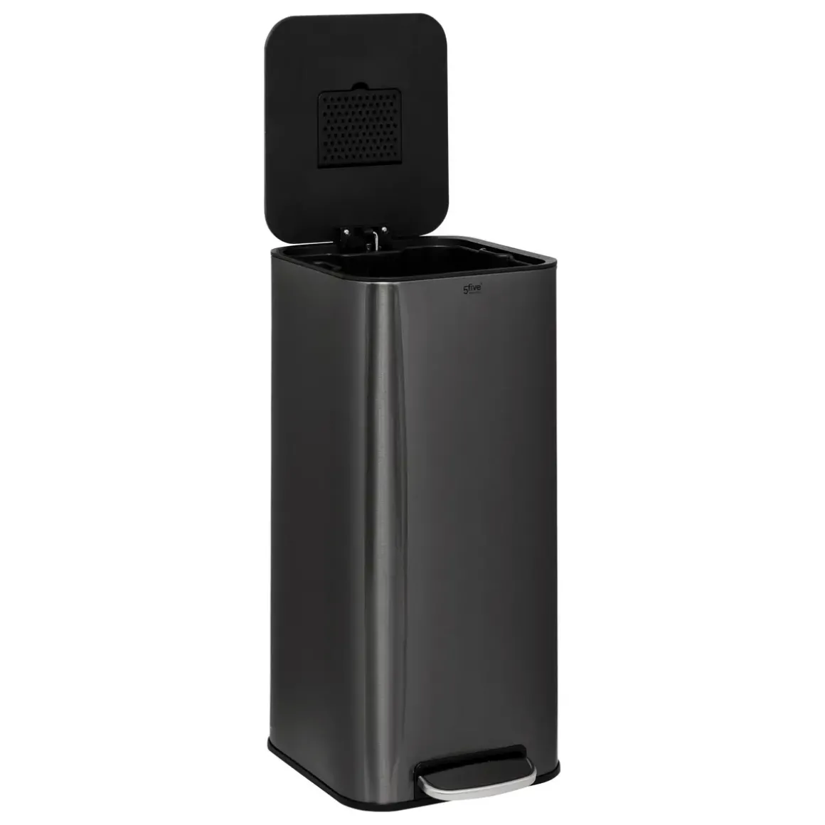 POUBELLE A PEDALE CARRE DELTA 30L CARBONE