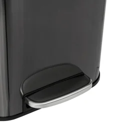 POUBELLE A PEDALE CARRE DELTA 30L CARBONE