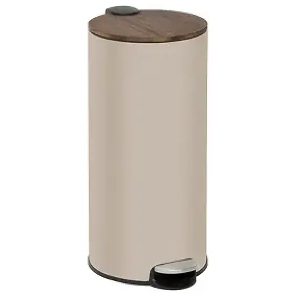 POUBELLE 30L ARGENT EFFET ACACIA MODERN COLORS