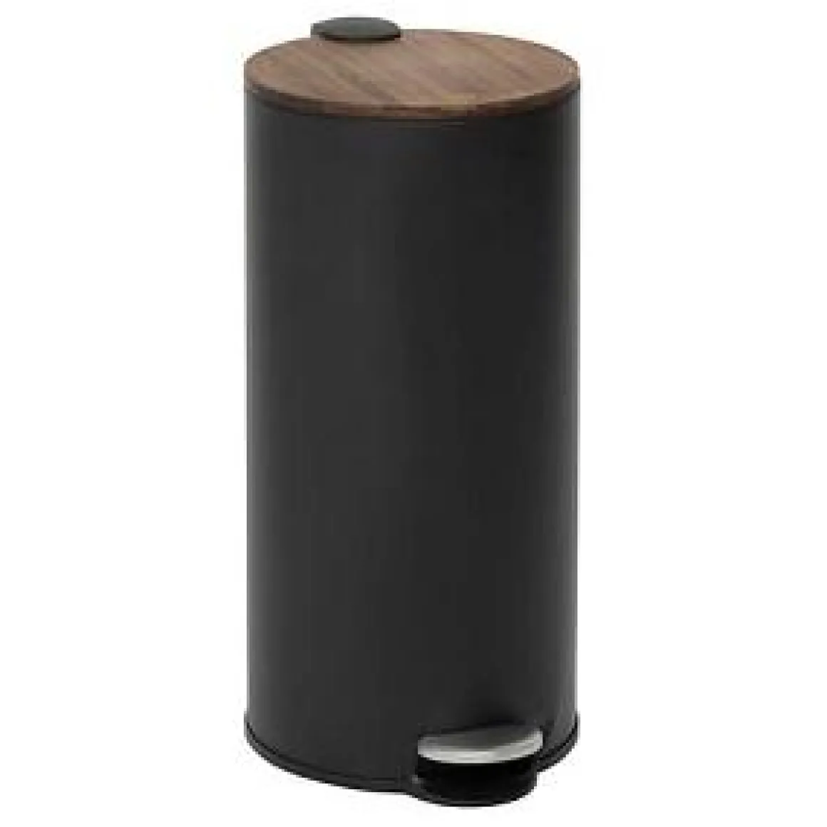 POUBELLE 30L NOIR EFFET ACACIA MODERN COLORS