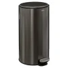 POUBELLE METAL 30L INOX NOIR DELTA