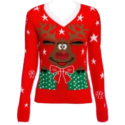 PULL NOEL FUNNY FEMME TAILLE S A M OU L A XL