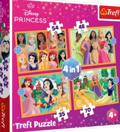 PUZZLE 4 EN 1 DISNEY PRINCESS