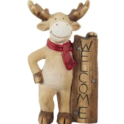RENNE AVEC PANNEAU WELCOME ET MUSIQUE 31X15X55CM