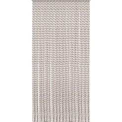 RIDEAU DE PORTE CORDE TRESSEE 90X200CM BEIGE MARRON ECRU
