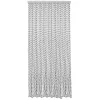 RIDEAU DE PORTE CORDE TRESSEE 90X200CM GRIS ET BLANC