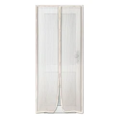 RIDEAU DE PORTE MOUSTIQUAIRE AIMANTS 100 X 220 CM ECRU