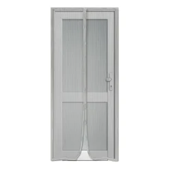 RIDEAU DE PORTE MOUSTIQUAIRE AIMANTS 100 X 220 CM GRIS