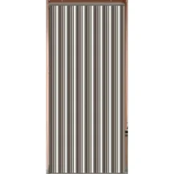 RIDEAU DE PORTE PLASTIQUE 90X220CM TAUPE BLANC