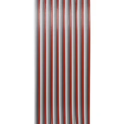 RIDEAU DE PORTE PLASTIQUE 90X220CM ROUGE BLANC GRIS