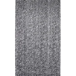 RIDEAU PORTE CHENILLE 120X220CM NOIR BLANC