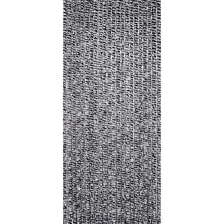 RIDEAU PORTE CHENILLE 90X210CM NOIR BLANC