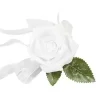 ROSE AVEC FEUILLE ET RUBANS DEMOISELLE D HONNEUR X1 PIECE