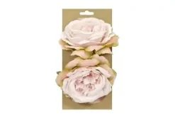 ROSE X2 PIECES A POSER OU A ATTACHER ROSE PALE