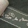 ROULEAU FLOQUE VIVE LES MARIES 8 CM X 10M ROSE