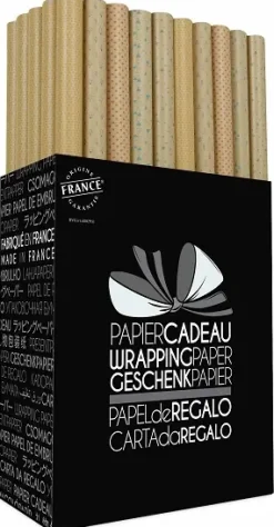 ROULEAU KRAFT BRUN 5 DESSINS NOEL 0.70X2M