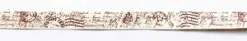 RUBAN COTON TIMBRES MARRON 1.5 CM X 2 M