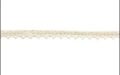 RUBAN DENTELLE COTON ECRU POINTE 1CMX2M