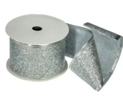RUBAN ORGANZA PAILLETE 50 MM LONG 3M