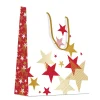 SAC CADEAU ETOILES ROUGE OR MOYEN FORMAT