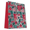 SAC CADEAU NOEL LUTINS ROUGE VERT 32X40CM