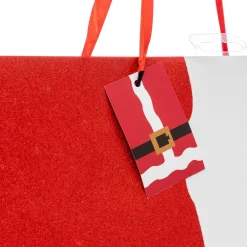 SAC CADEAU PERE NOEL PAILLETTES D.33X10.2X45.5CM