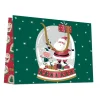 SAC CADEAU PERE NOEL ROUGE VERT 18X23CM