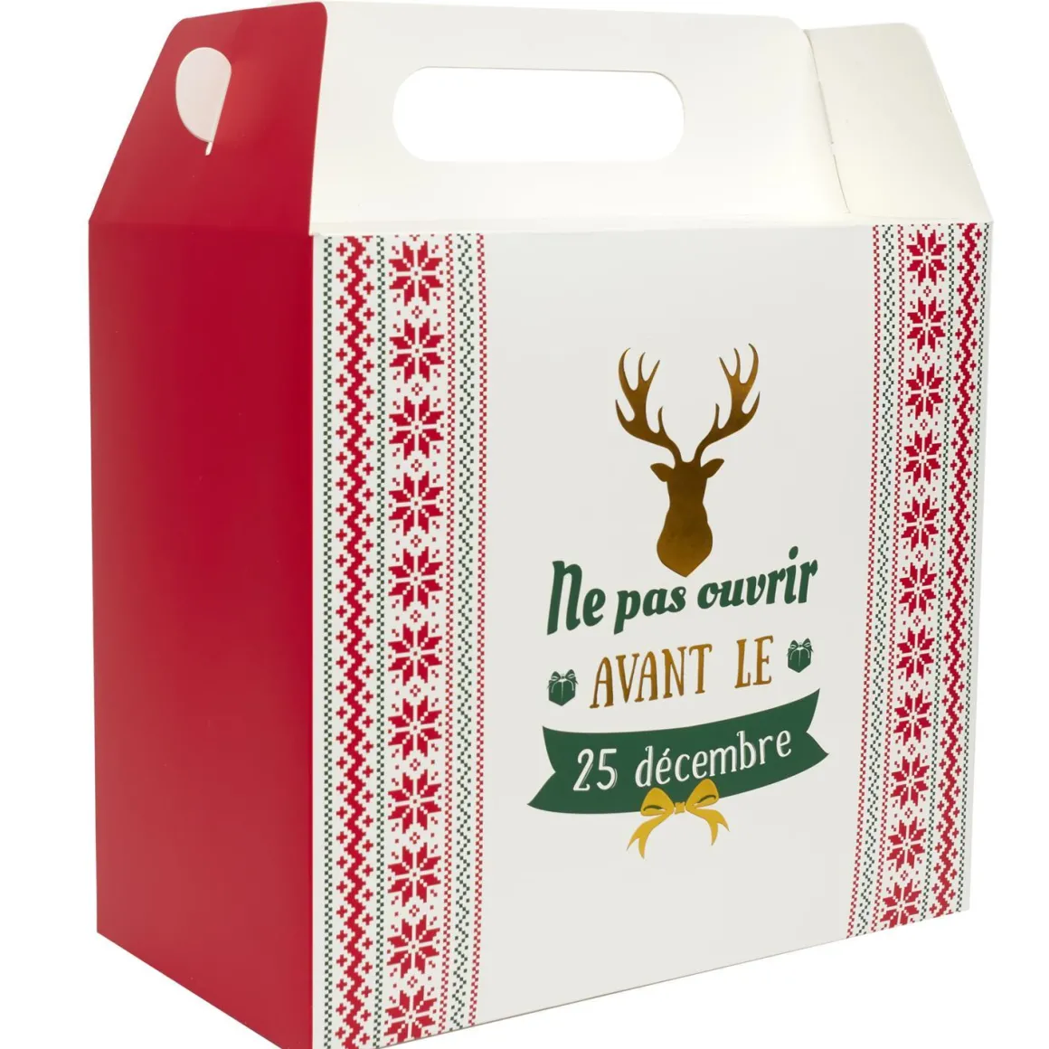 SAC CADEAU PLIABLE NOEL 27X14X24CM