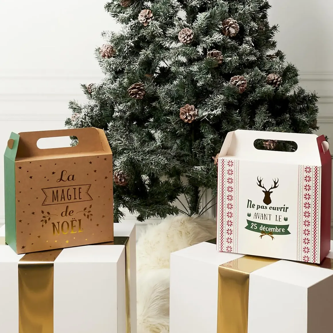 SAC CADEAU PLIABLE NOEL 27X14X24CM