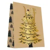 SAC CADEAU SAPIN DORE CHAUD GRAND FORMAT