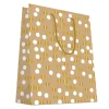 SAC CADEAUX KRAFT DORURE CHAUD POIS OR BLANC 26X32CM