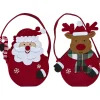 SAC FEUTRINE ROUGE PERE NOEL 16X9X23CM