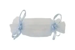 SAC ORGANZA FORME BONBON X6 PIECES BLEU