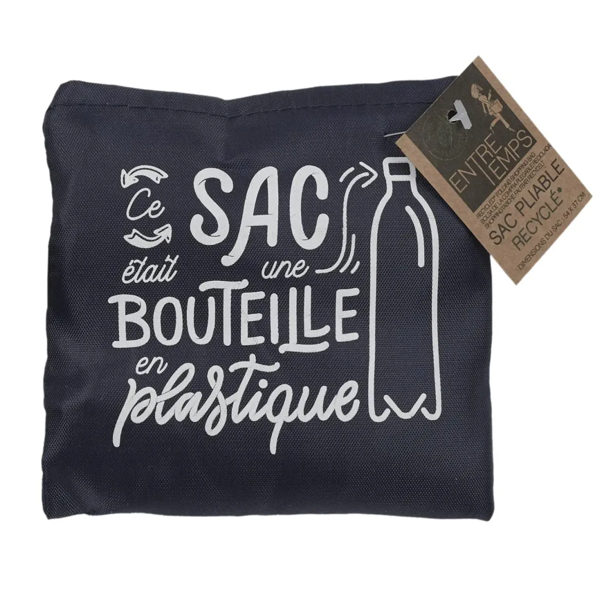 SAC SHOPPING PLIABLE RECYCLE 38X60CM