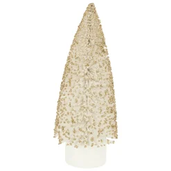 SAPIN BLANC OR 8 LEDS H.20CM