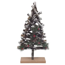 SAPIN DE NOEL LED EN BRINDILLES ENNEIGEES H37CM