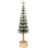SAPIN DE NOEL ROTATIF VERT BOIS 10X37CM