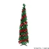 SAPIN GUIRLANDE 150X40X40CM VERT ROUGE