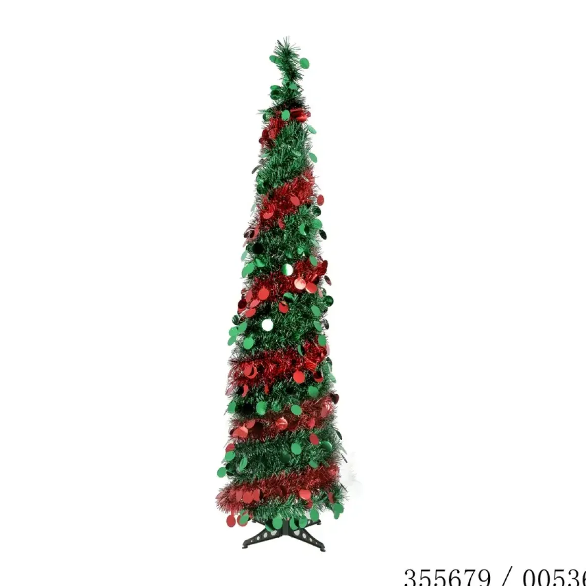 SAPIN GUIRLANDE 150X40X40CM VERT ROUGE