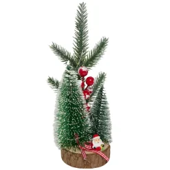 SAPIN LUMINEUX PERE NOEL 10LED H.22CM