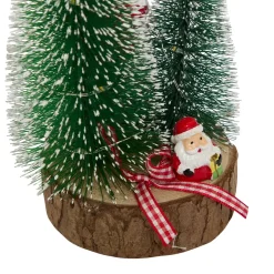SAPIN LUMINEUX PERE NOEL 10LED H.22CM