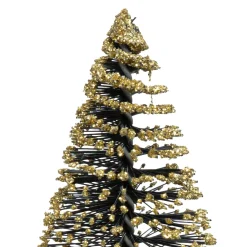 SAPIN TABLE NOIR OR H.18CM