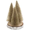 SAPIN TABLE RONDIN DORE H.20CM X3 PIECES
