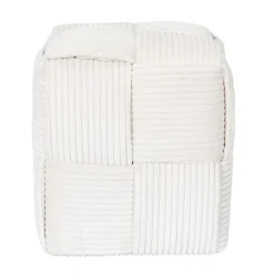 SCOTT POUF COTELE TRESSE BEIGE