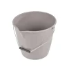 SEAU PLASTIQUE AVEC BEC ET ANSE METAL 12L TAUPE