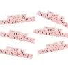 SEMIS TABLE JOYEUX ANNIVERSAIRE BOIS PEINT X6 PIECES ROSE