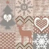SERVIETTES IMPRIMEES 33X33CM X20 PCES XMAS PATCHWORKS