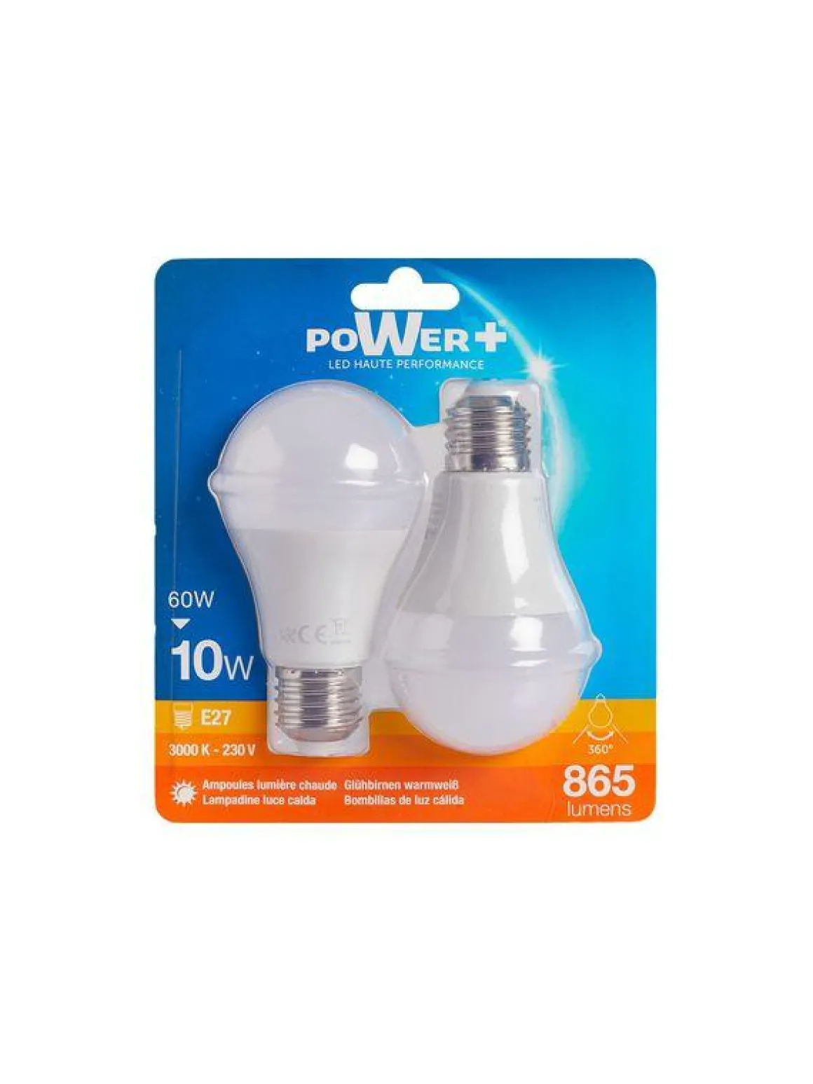 SET 2 AMP.LED E27 10W 60W A60 LIC
