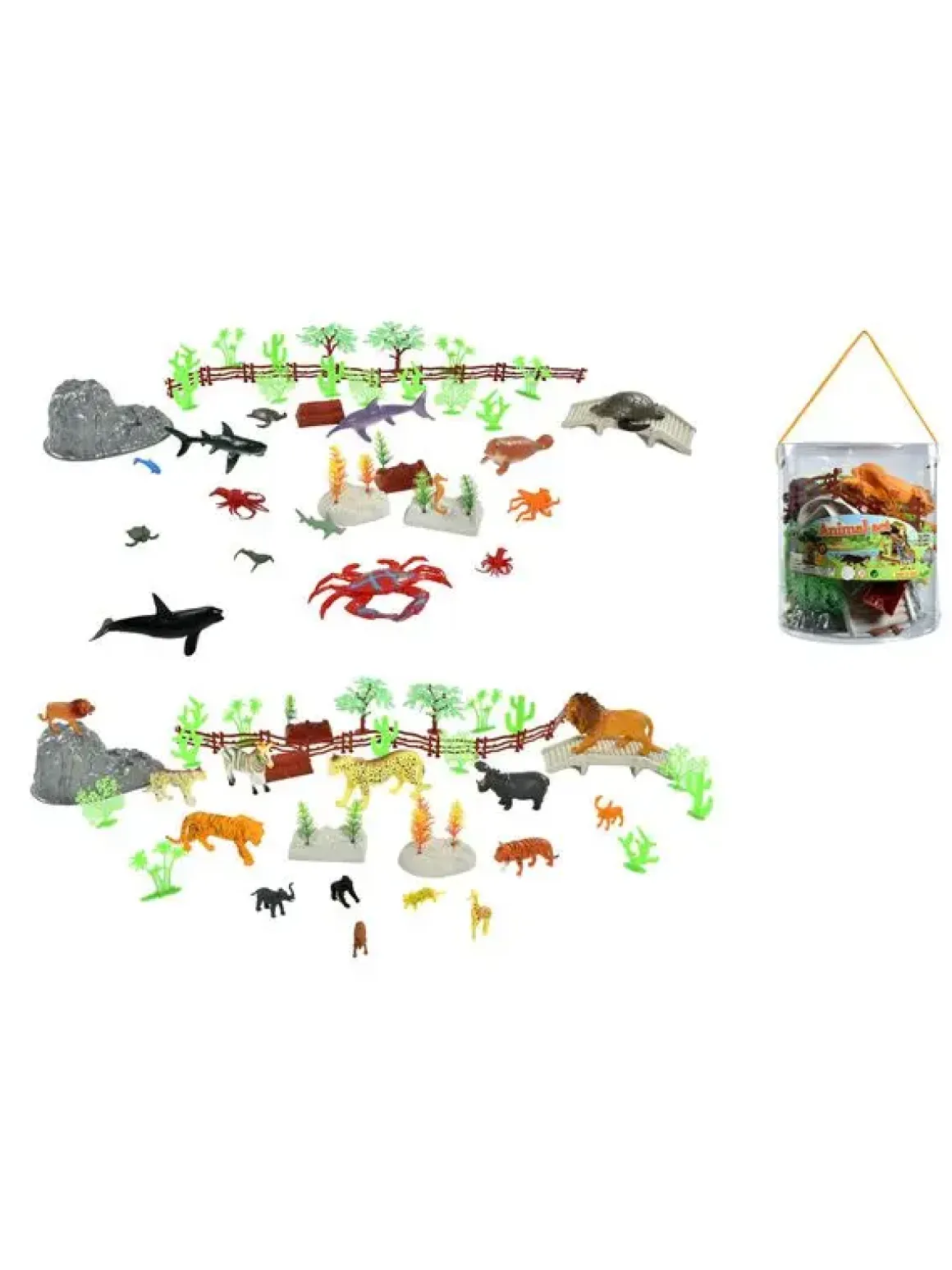 SET 50 ANIMAUX SAVANE OCEAN